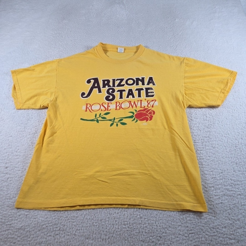 Vintage 1987 Arizona State Rose Bowl T-shirt Size XL ASU NCAA